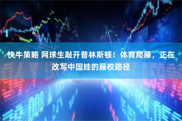 快牛策略 网球生敲开普林斯顿！体育爬藤，正在改写中国娃的藤校路径